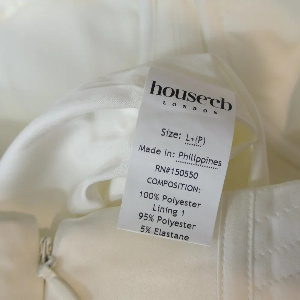NEW House of CB London Charmaine Ivory Corset Maxi Dress size L+ #1429 - Picture 10 of 10